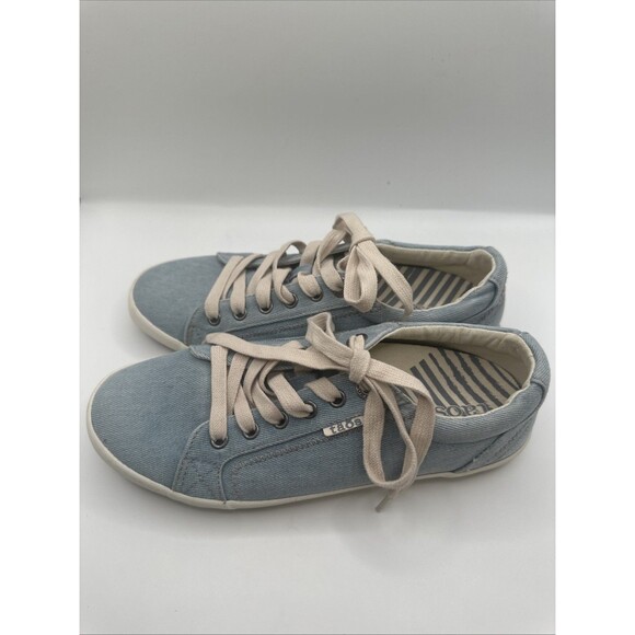 Taos Womens Chambray Light  Star Denim Casual Lace Up Shoes Size 8 - Picture 4 of 9
